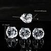 Handmade White Crystal Glass Carving Beads for DIY Bracelets