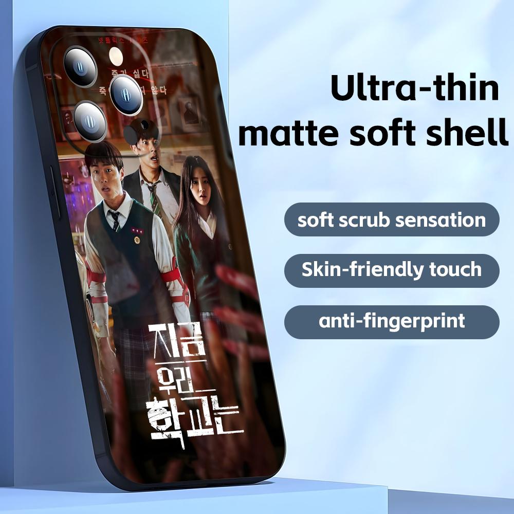 

All of Us Are Dead Phone Case For iPhone17 16 16e 15 14 13 12 11 Plus Mini Pro Max Soft black Shockproof Cover iPhone 14 Pro