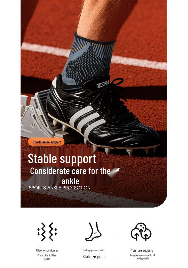 Anti-Sprain Compression Ankle Support Sleeve - Protective Sports Bandage For Ankle Joint Stabilization