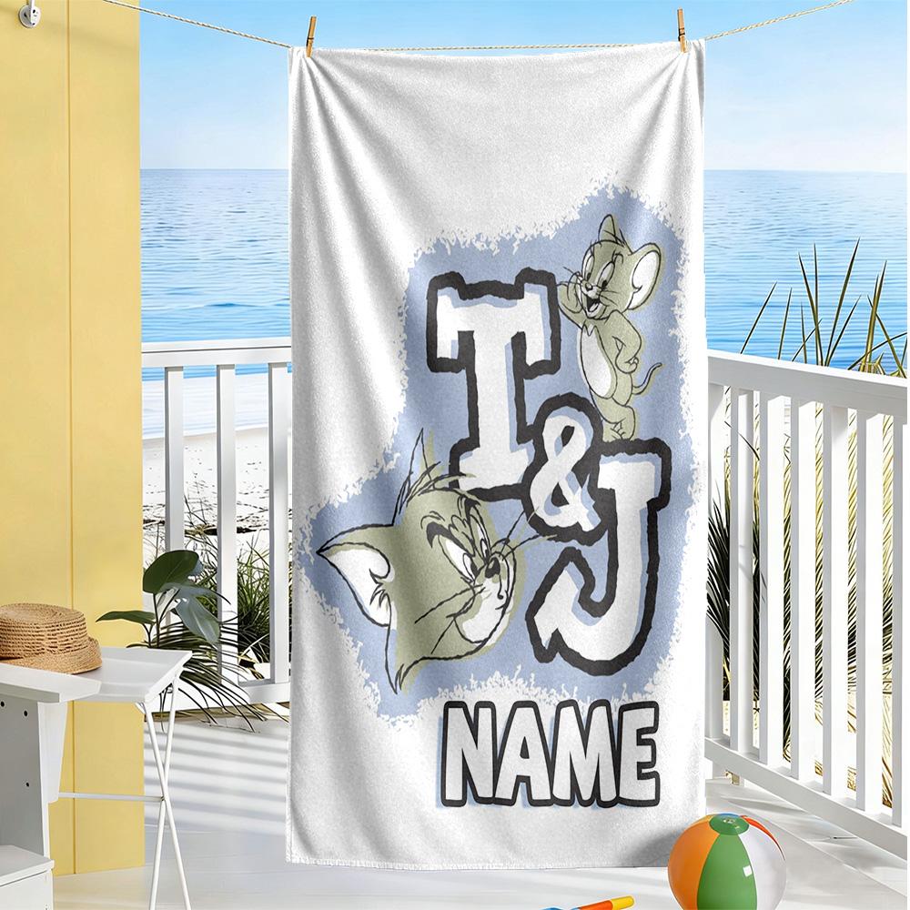 Warner Bros. Movies Customize Text Beach Towel Super Soft & Absorbent Perfect for Traveling Yoga Camping and Swimming