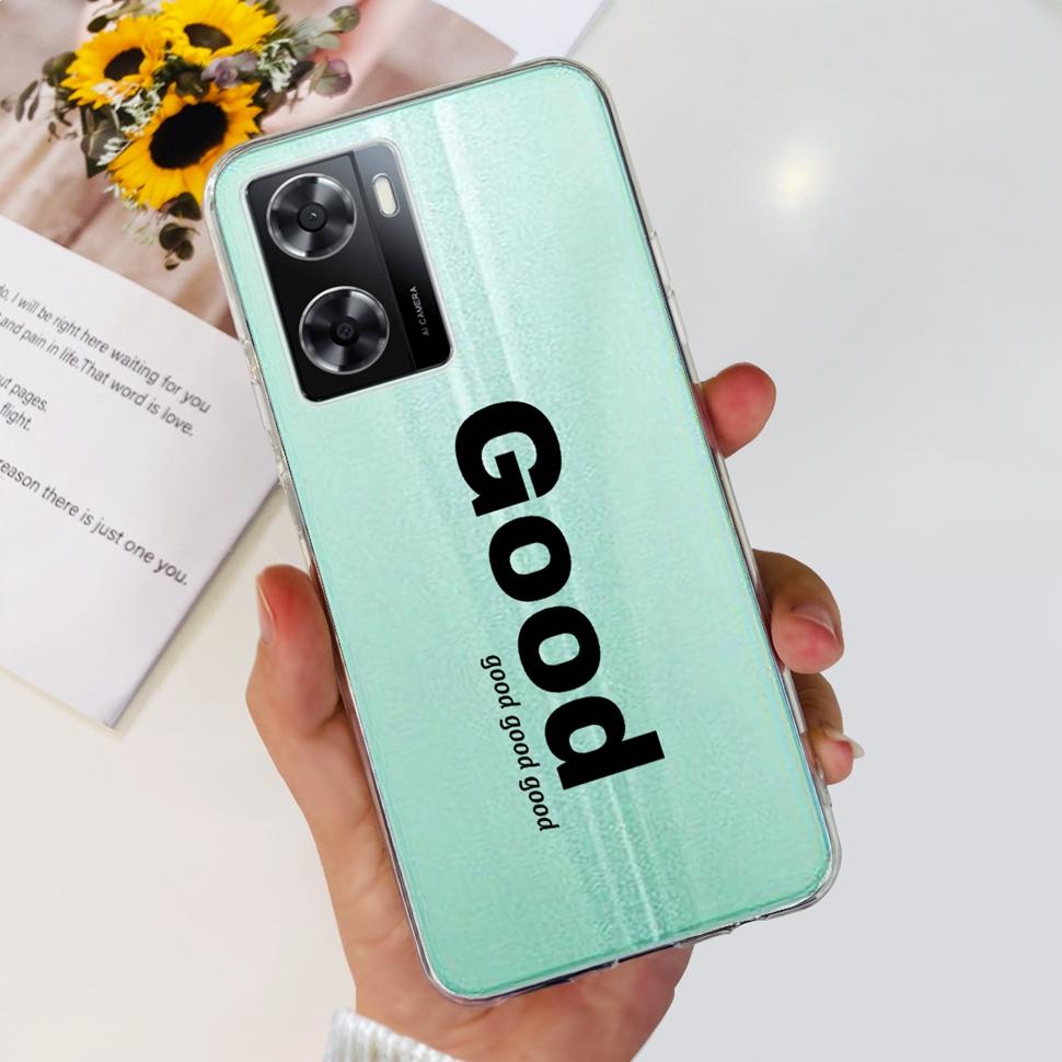 For Oppo A57 4G 2022 Case CPH2387 Lovely Bear Cover Soft For Oppo A 57 S A57S A77 A57 4G OppoA57 Fashion ShockProof Phone Cases