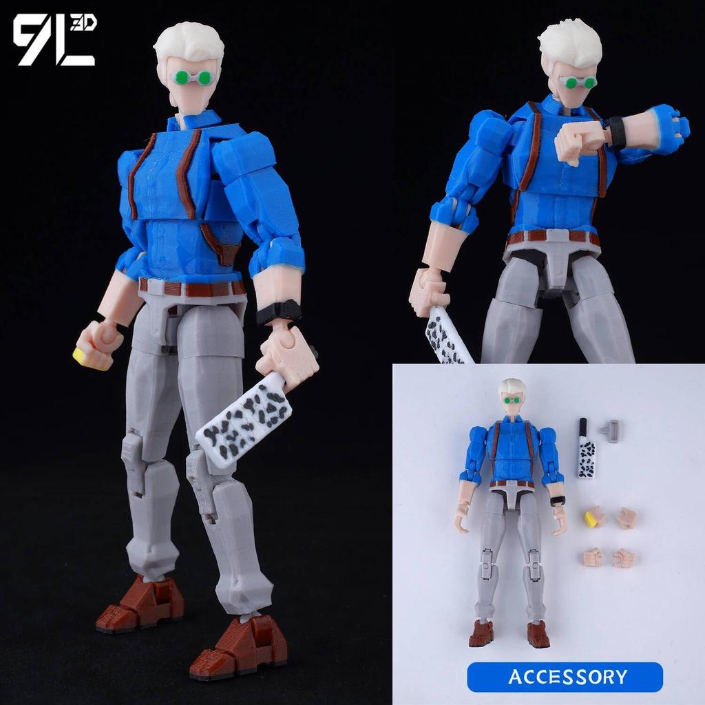 9L 3D Jujutsu Kaisen Figure Titan 13 Anime Gojo Black Outfit Model Lucky 13 Model Dummy 13 Anime Multi-Jointed Poseable Toys