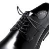 Physical Shooting British Style Business Casual Banquet Dress Square Toe Black Patent Leather Height Increasing Shoes For Men's