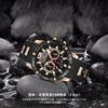 Mens wristwatch BesTn popular stylish business gentlemans silicone quartz watch black.
