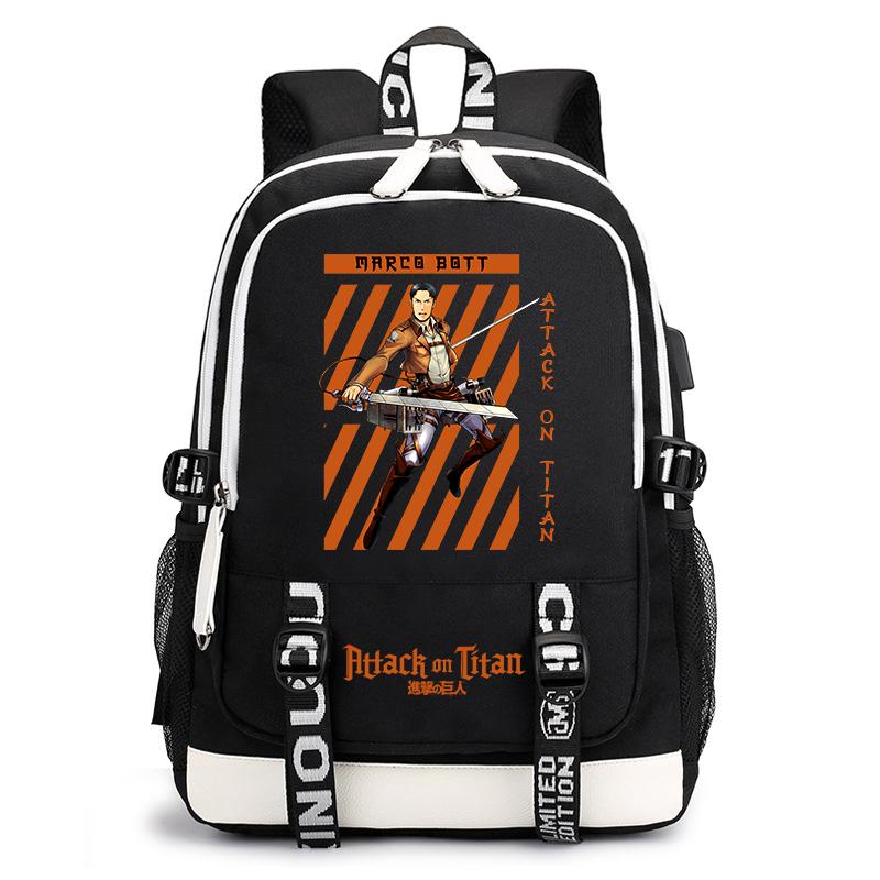 Attack on Titan Anime Print Student Backpack Casual Daypack for Boys Girls School Bag Lightweight Durable