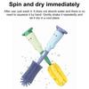 3Pcs/Set Baby Bottle Brush Set Silicone Nylon Bristles 360 Degree Deep Cleaning Cup Brush with Rabbit Shaped Holder