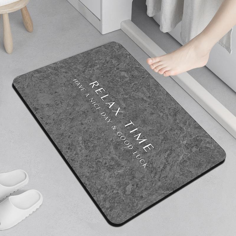 

Nordic Light Luxury Style Ванная комната Diatom Грязь Водопоглощающий коврик для унитаза Коврик для ног Бытовая резиновая противоскользящая напольная подкладка для двери ванной комнаты 60 * 90cm