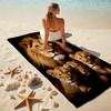 Wild Bears Mountain Forest Soft Beach Towel Outdoor Camping Vacation Swimming Beach Towel Outdoor Absorbent Bath Towel Blanket A6