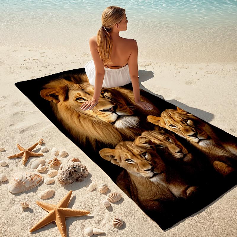 Wild Bears Mountain Forest Soft Beach Towel Outdoor Camping Vacation Swimming Beach Towel Outdoor Absorbent Bath Towel Blanket A6