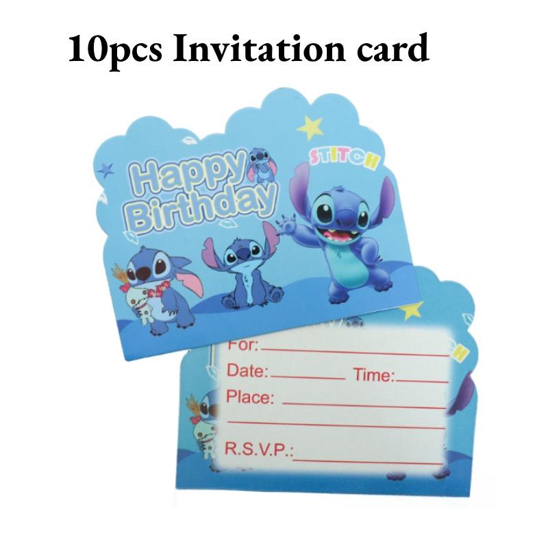Stitch Theme Party Supplies Set Blue Lilo And Stitch Birthday Decorations