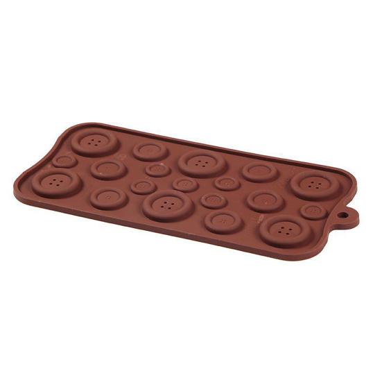 Home Baking Gadgets 19-Hole Silicone Button Molds, Three Sizes DIY Cake Decorating Tray, Cookie Molds Flexible Easy Release for Chocolate And