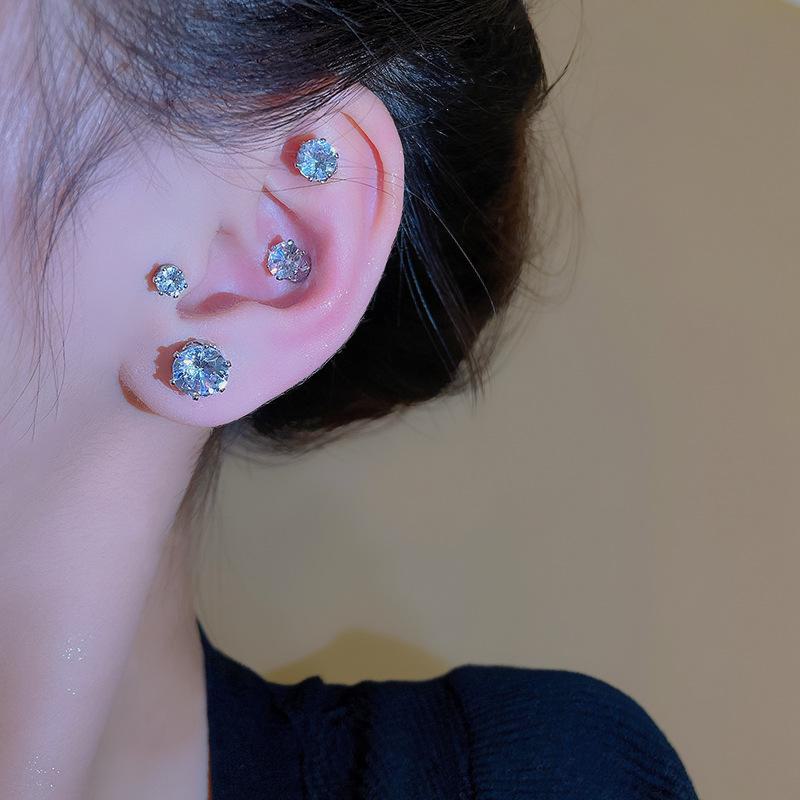 Trendy Zircon Magnetic Ear Clips: Exquisite, Unisex, No Piercing Needed