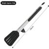Silicone & Stainless Steel Heat-Resistant Food Tongs with Stand, 9" & 12" for BBQ, Steak, and Bread.