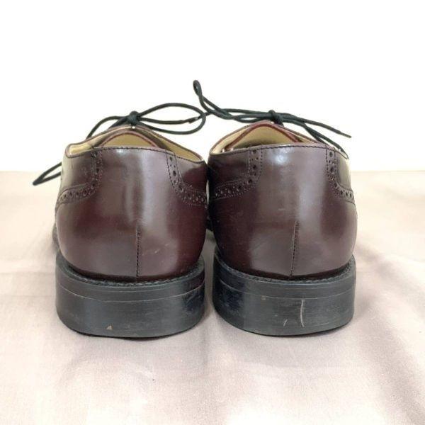 80s 90s Vintage Bostonian Size 9.5D B 27.0 27.5cm Semi Brogue Leather Shoes Dark Brown(USED)