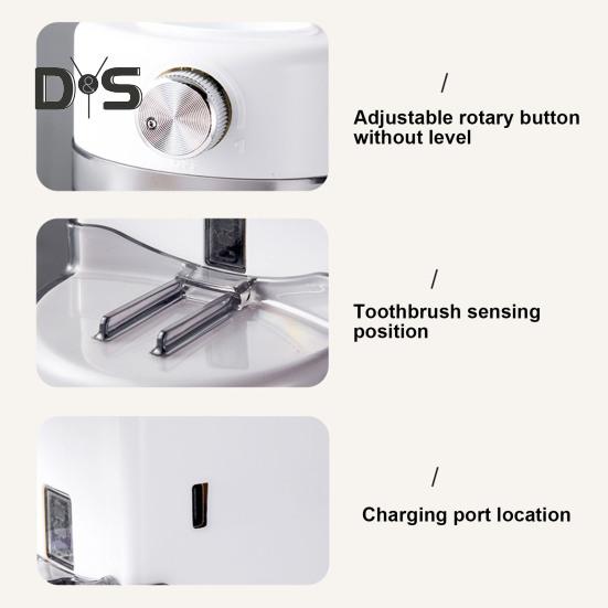 Wall Mounted Automatic Toothpaste Dispenser Adjustable Volume Easy To Install Universal Rechargeable Electric Toothpaste Squeezer