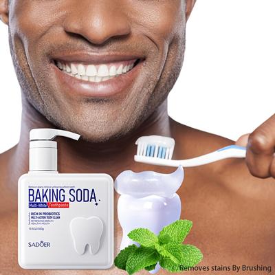 Baking Soda Probiotic Whitening Toothpaste To Remove Yellow Teeth Stains and White Teeth Removal Clean Teeth Fresh Mouth 300g