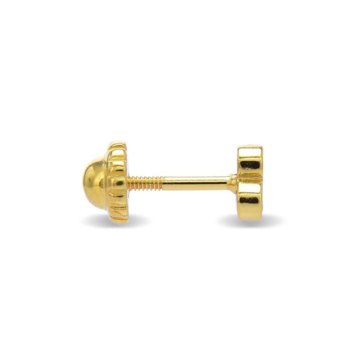 Boucles D'oreilles Abdel Argent 925 Plaqué Or Jaune 18 Carats