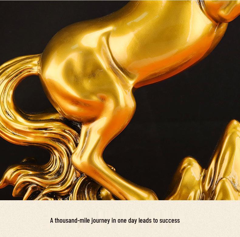 Zodiac Horse Figurine: Symbol of Success for Home or Office Décor.