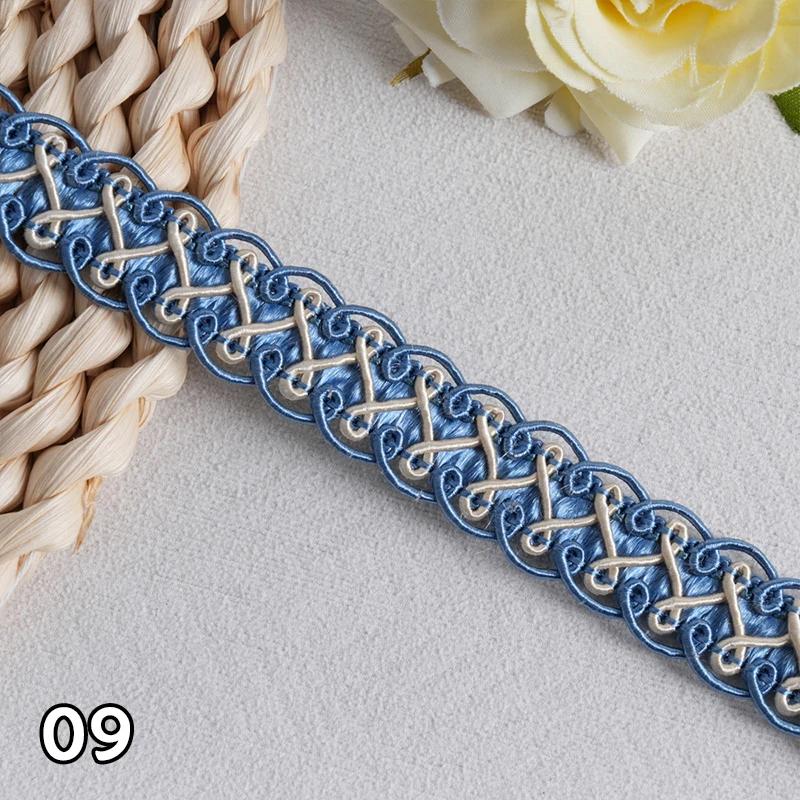 12M*1.7Cm/lot Curtain Lace Trim Ribbon Centipede Braided Lace Sofa Pillow Fringe Diy Craft Sewing Accessories Wedding Decoration