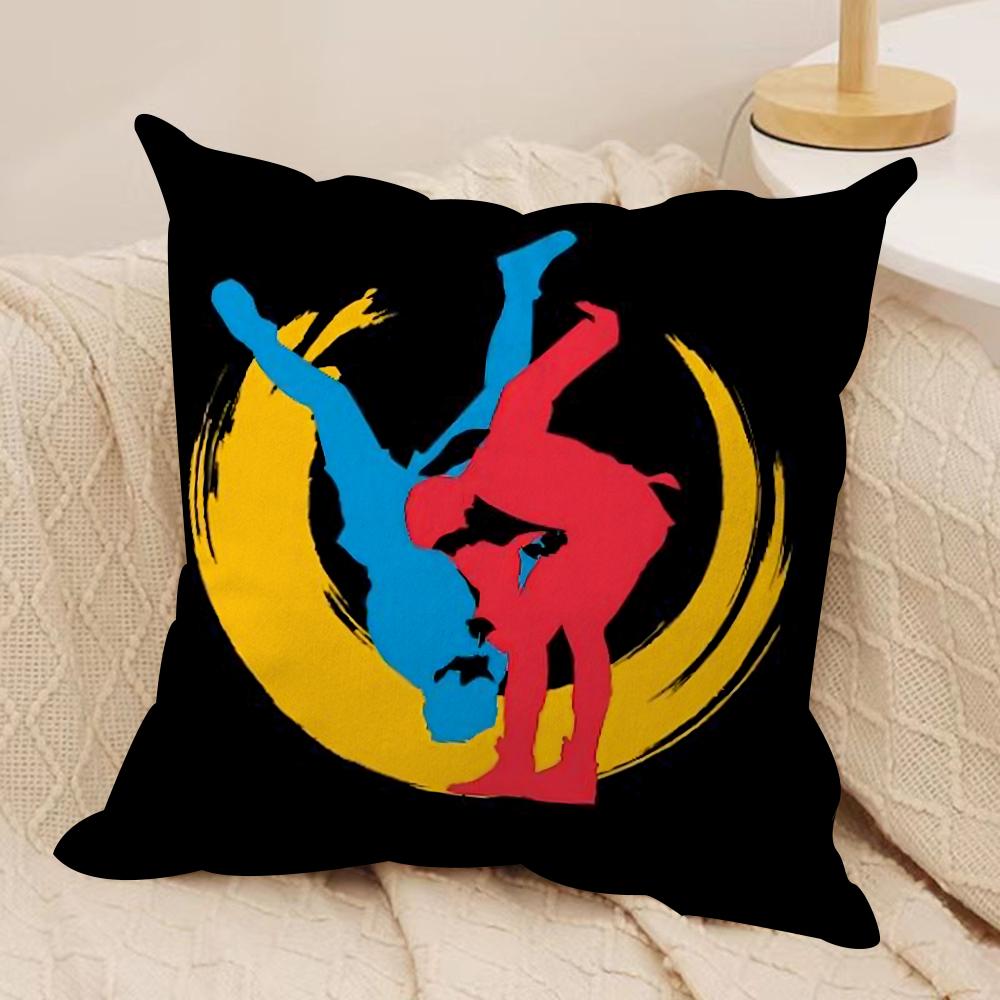 Sports Judo Martial Arts Cushion Cover Soft Plush DoubleSided Printed Sofa Pillow Cushion Cover Cozy AllSeason Decor Gift