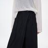GIOVANNI VALENTINO Elegant Draped Acetate Slit Midi Skirt