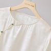 Golden Chrysanthemum New Chinese Style Silk Embroidered T-shirt