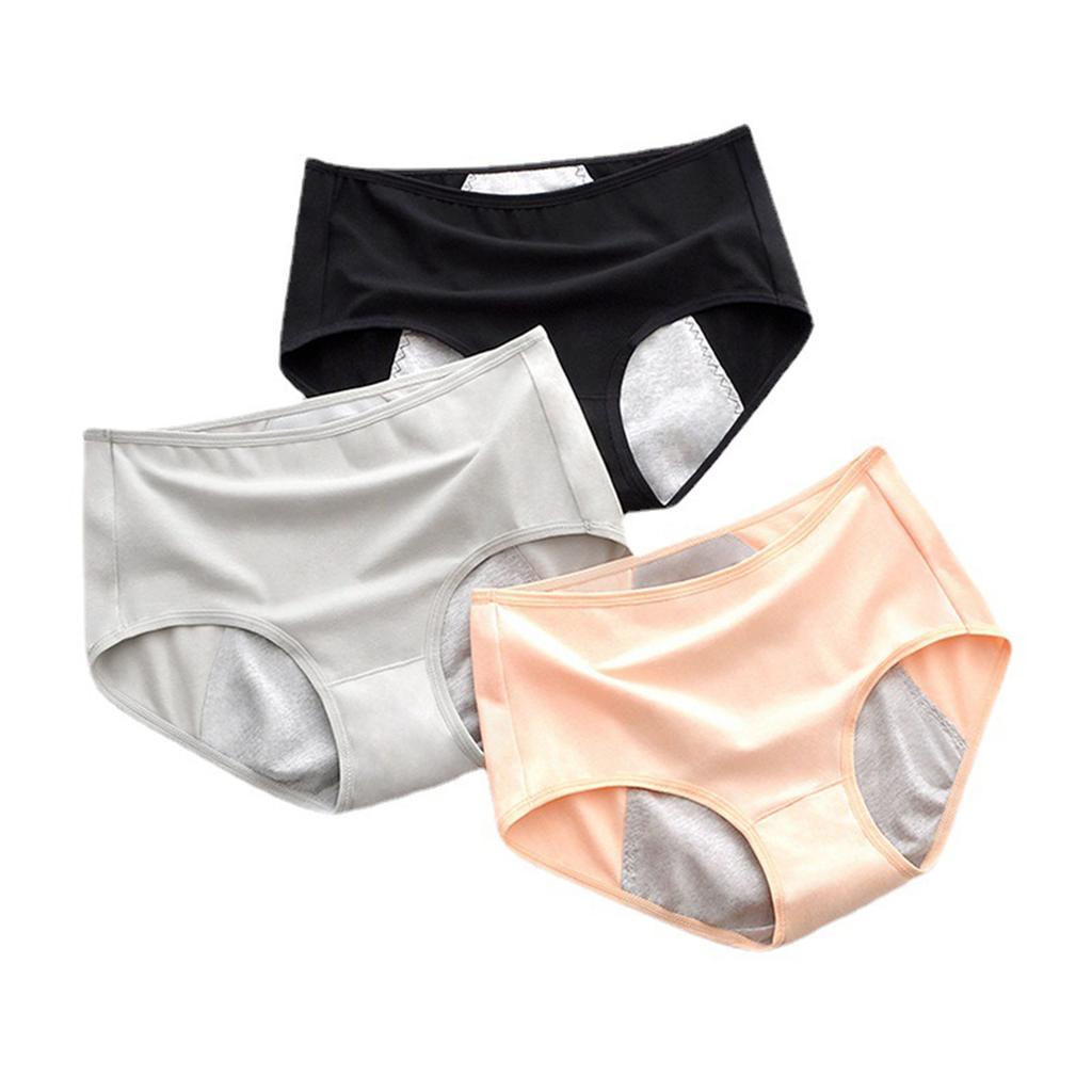 Women's Mid-Waist Breathable Plus-Size Underwear Menstrual Hygiene Panties