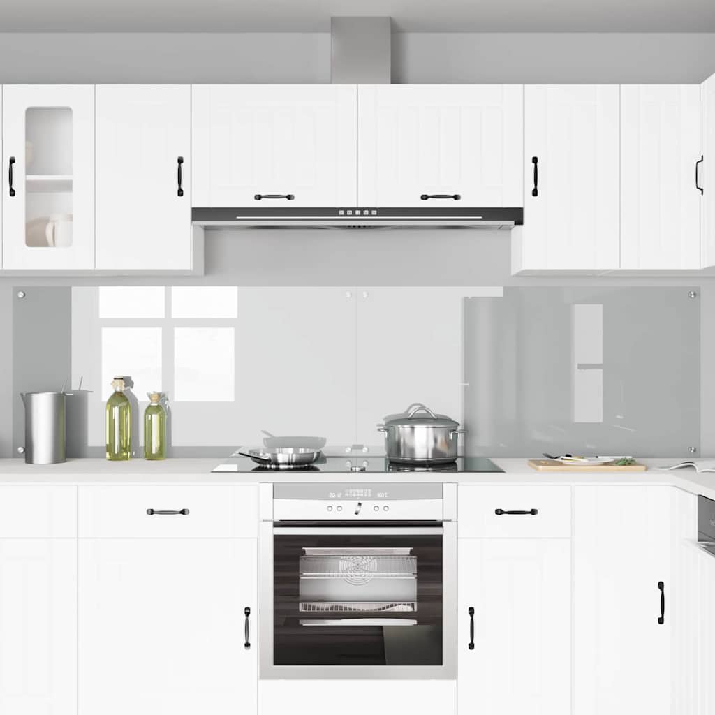 Kitchen Splashback 2 Pcs Transparent 120 X 60 Cm Tempered Glass