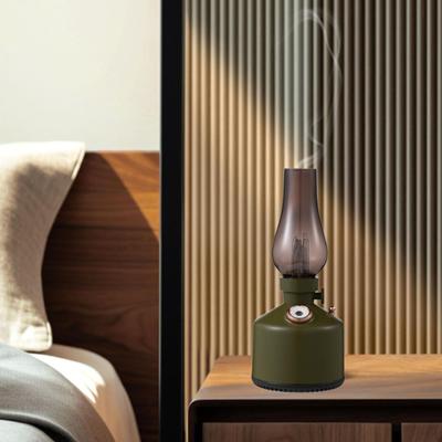 Lampe à huile humidificateur vintage lumière de nuit classique rétro pour chambre à coucher maison