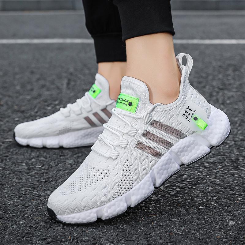 Foreign Trade Popular Men's Shoes 2025 Fly-woven Mesh Ultra-light Couple Running Shoes Men's Casual Breathable Sports Shoes