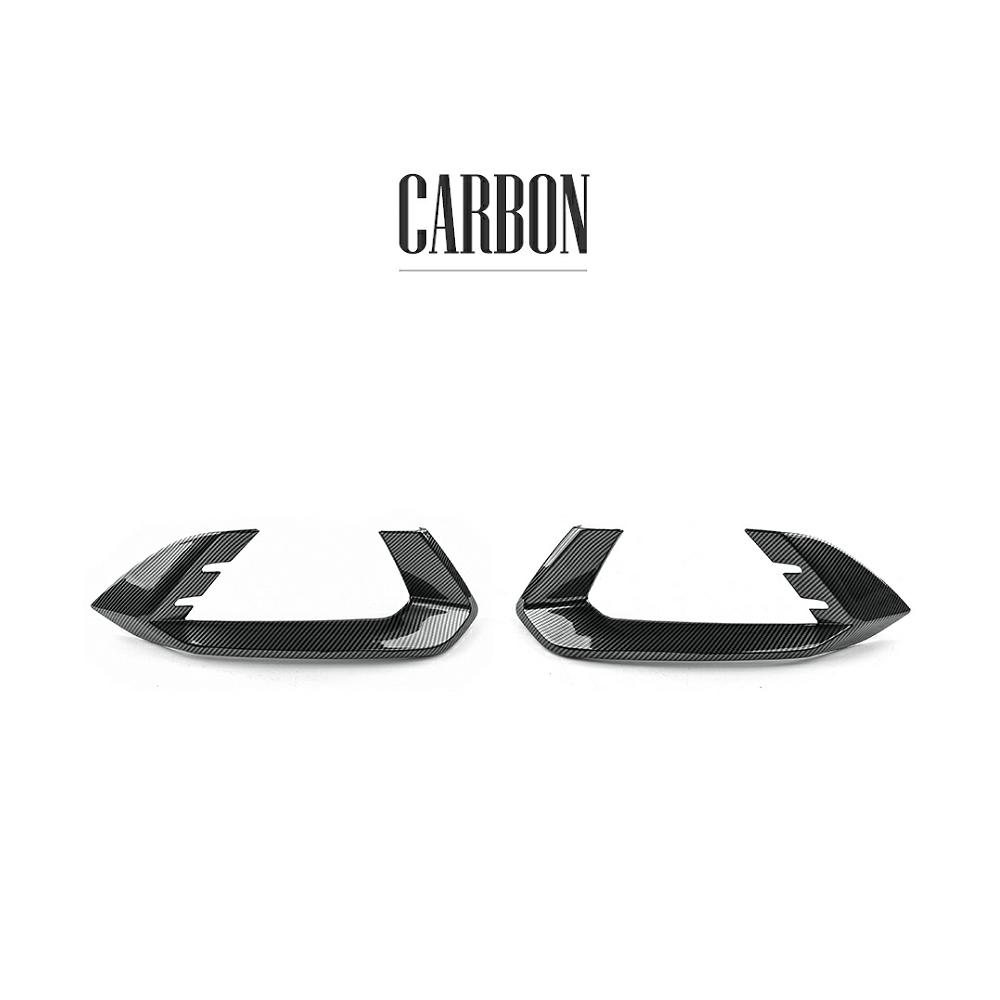 For Kia Sportage NQ5 2023-2026 Carbon Fiber Style Black Front Fog Light Lamp Cover Trim Accessories LHD/RHD