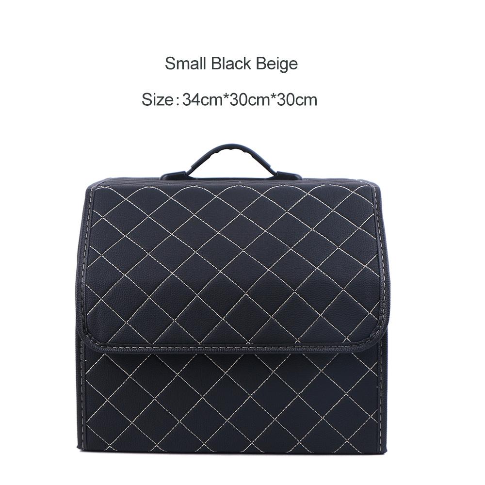 Collapsible Car Organizer Box For Trunk Portable Pu Leather Storage Box Multipurpose Auto Accessories Organizer Bag In The