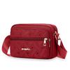 Women's Daily Casual Nylon Cross-Body Shoulder Bag with Multi-Layer Zipper