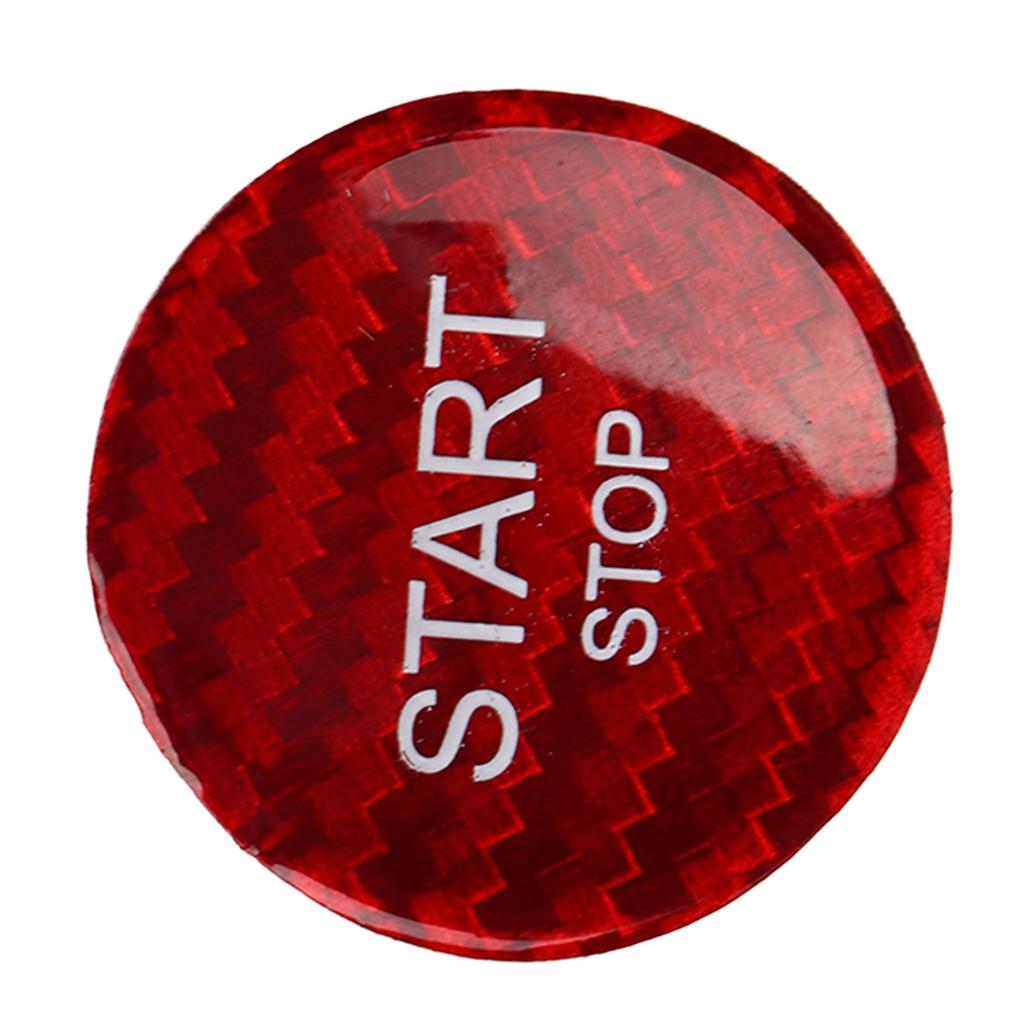 Engine Start Stop Button Switch Cover Carbon Fiber Ignition Starter Switch Sticker Replacement for