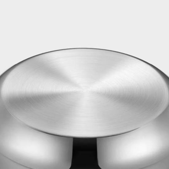 Stainless Steel Mixing Bowl Multi-Functional Dough Kneading Salad Basin Non-Slip Bottom Deep Mixing Bowl for Splash-Free Whisking Induction Cooktop