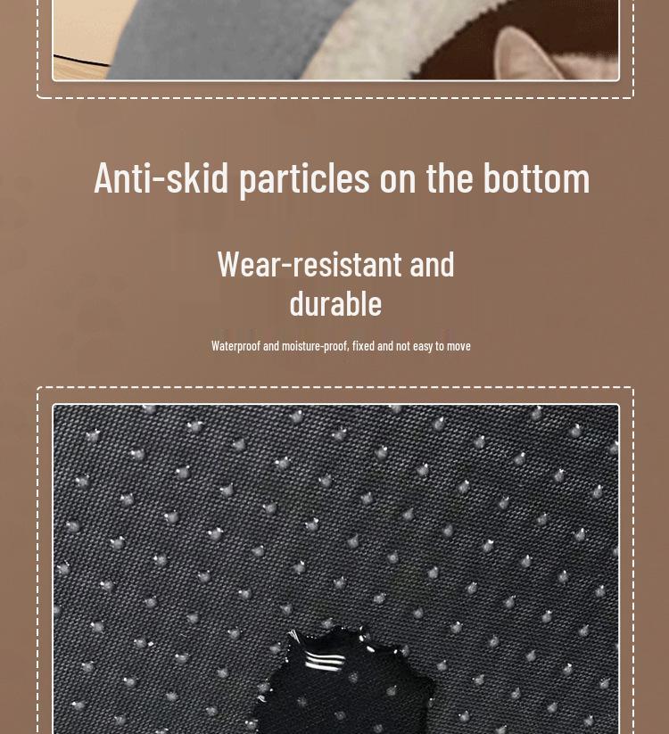 Winter Warm Half-Closed Cat Bed - All-Season, Dirt-Resistant, Secure, and Non-Collapsing.