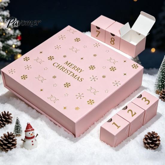 Reusable Storage Organizer DIY Christmas Advent Calendar to Fill, 25 Days Empty Gift Box Set Decorative Holiday Present 2026, Fillable Countdown