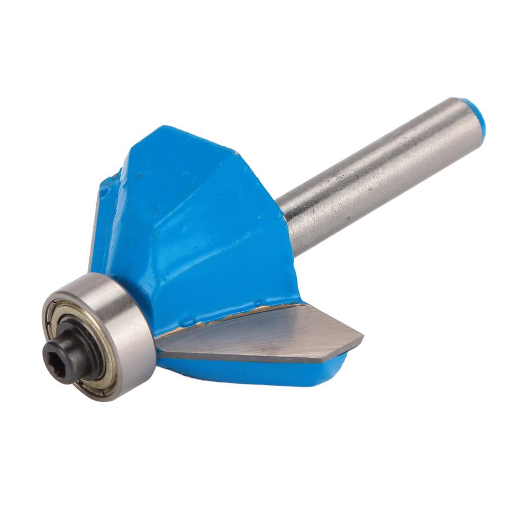 Router Bit 45 Degree 14in Round Shank Chamfer Tool with Top Bearing for Woodworking14x58