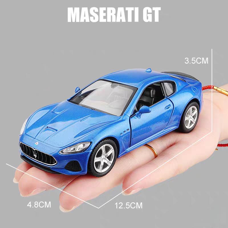 Maserati GranTurismo MC Coupe Simulation Diecast & Toy Vehicle Pull Back & Doors Open RMZ City 1:36 Alloy Car Model Gifts For Children