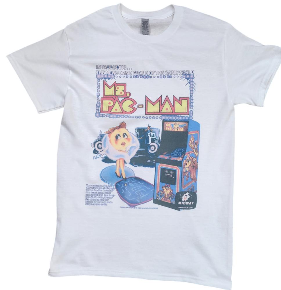 PacMan white t Shirt 80’s Retro Arcade Game graphic Unisex T-Shirt XXXXL