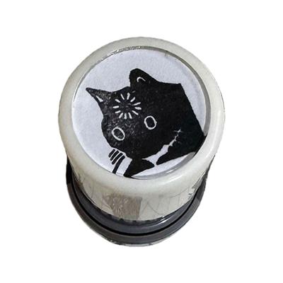 Entzückende Katzenform-Stempel mit benutzerfreundlicher Kunststofftextur, kreative kleine runde Siegel zur Dokumentenmarkierung und für Projekte