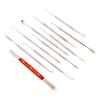 Stainless Steel & Wooden Handle Clay Sculpting Tool Set - 10 Pieces