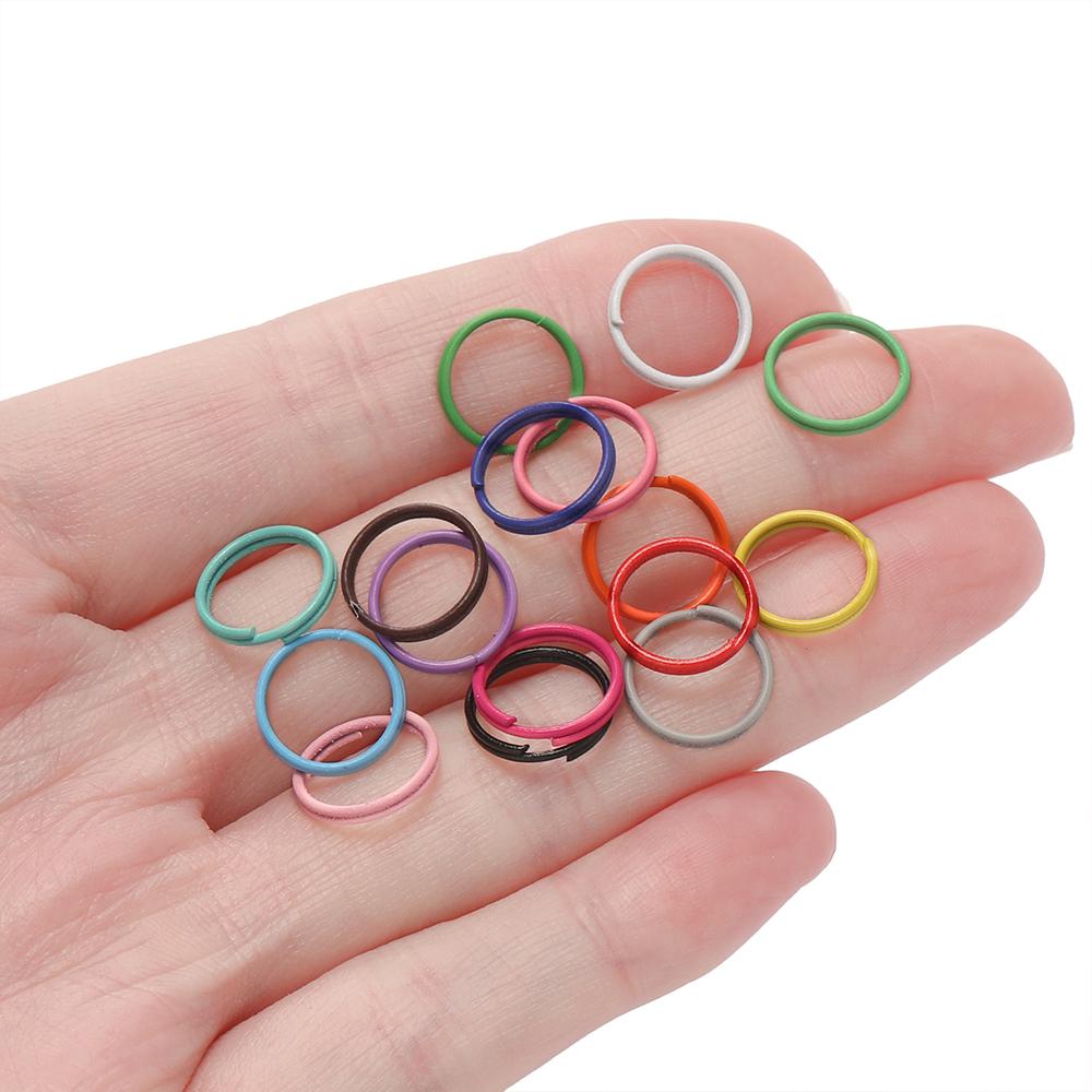200pcs/lot 8mm 10mm Colorful Open Jump Rings Findings Double Circle Loop Jump Ring Connector For DIY Jewelry Making