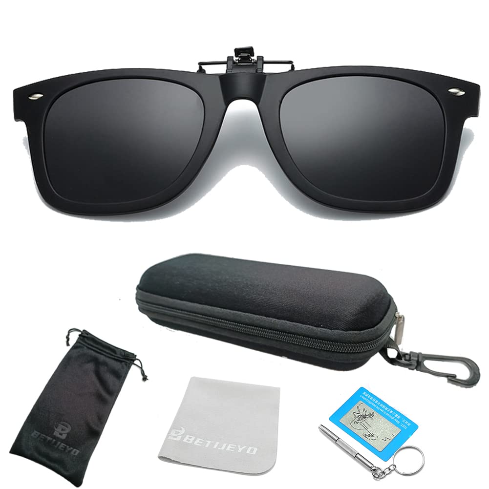 Betijeyo Polarized Sunglasses, Fishing, Clip-on Sunglasses for Men, Driving, and Motorcycles, Women's, Polarized Lenses, UV400 Protection, Polarized