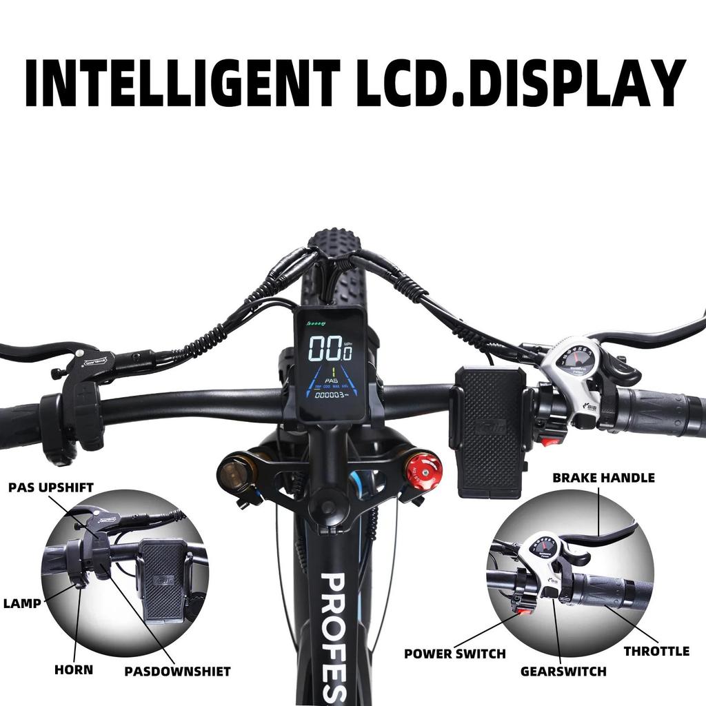 Keteles K800 Pro Electric Bike, 2×1000W Dual Motor, 48V 23Ah Battery, 26*4.0'' Fat Tires, Hydraulic disc brake, Color Display