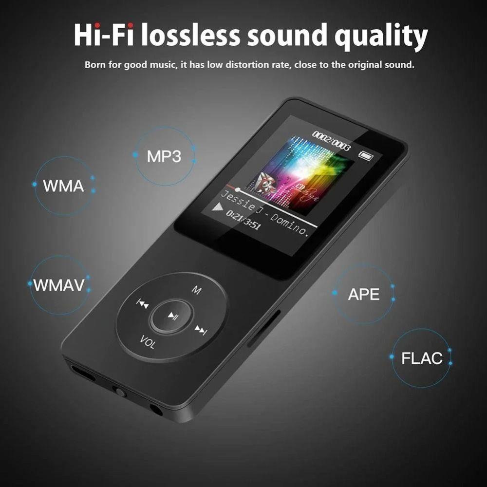 Bluetooth 5.0 Mini MP4 Player 1.8 Inch Screen Student Walkman MP3 Player  Outdoor Sports