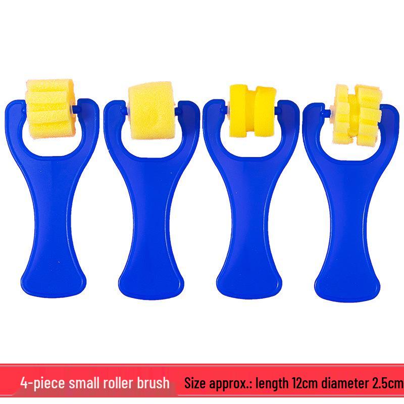 Children's Round Sponge Brushes for Art & Painting - Mushroom Head Tools for DIY Graffiti and Kindergarten Use