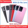 For Samsung Galaxy S20 Ultra S20U G988F G988DS Glass Panel Battery Back Cover Housing Case Rear  Dhesive  Camera Lens