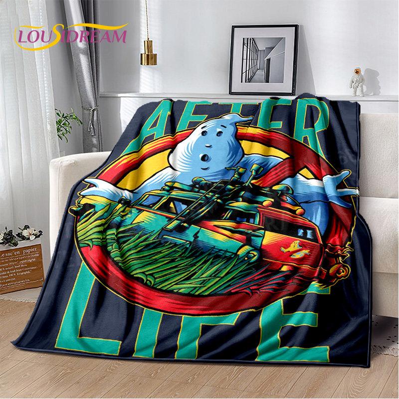 Cartoon G-Ghostbusters Movie Plush Blanket,Flannel Blanket Throw Blanket for Living Room Bedroom Bed Sofa Picnic Leisure Napping