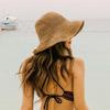 Korean Style Foldable Crochet Straw Hat - Women's Summer Sun Protection Beach Hat